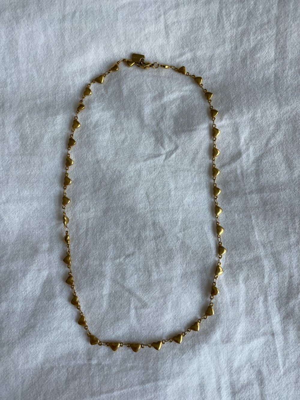 Cendré Heart Link Necklace, Gold, OS